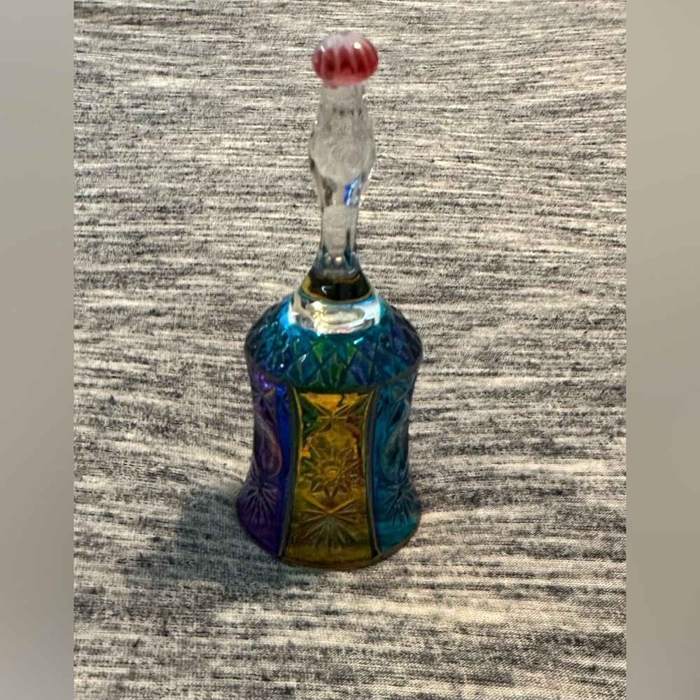 Vintage Hand‎ Painted MURANO Glass Venezia Bell 4.8" tall x 2.1" in diameter